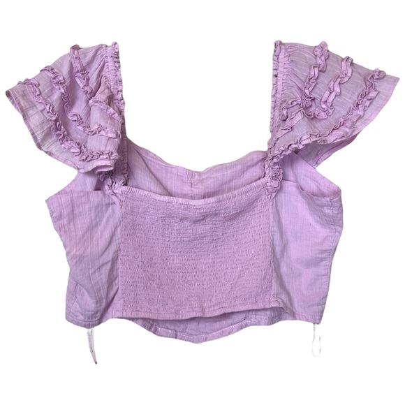 Free People x Revolve Thank You Very Sweetly Top in Blush Lilac Pink size Large - Picture 4 of 6